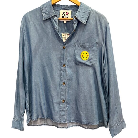Kerri Rosenthal NWT Happiness Frame Of Mind Button Up - Size Medium - Picture 1 of 3